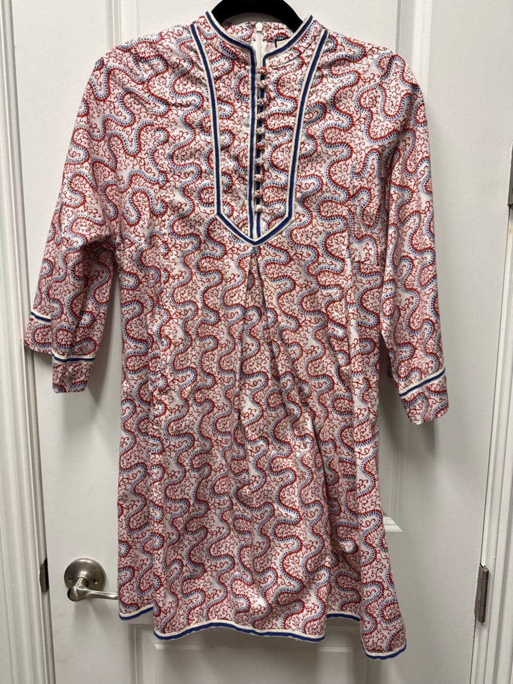 Tuckernuck Orange and Blue Paisley Tunic Dress
